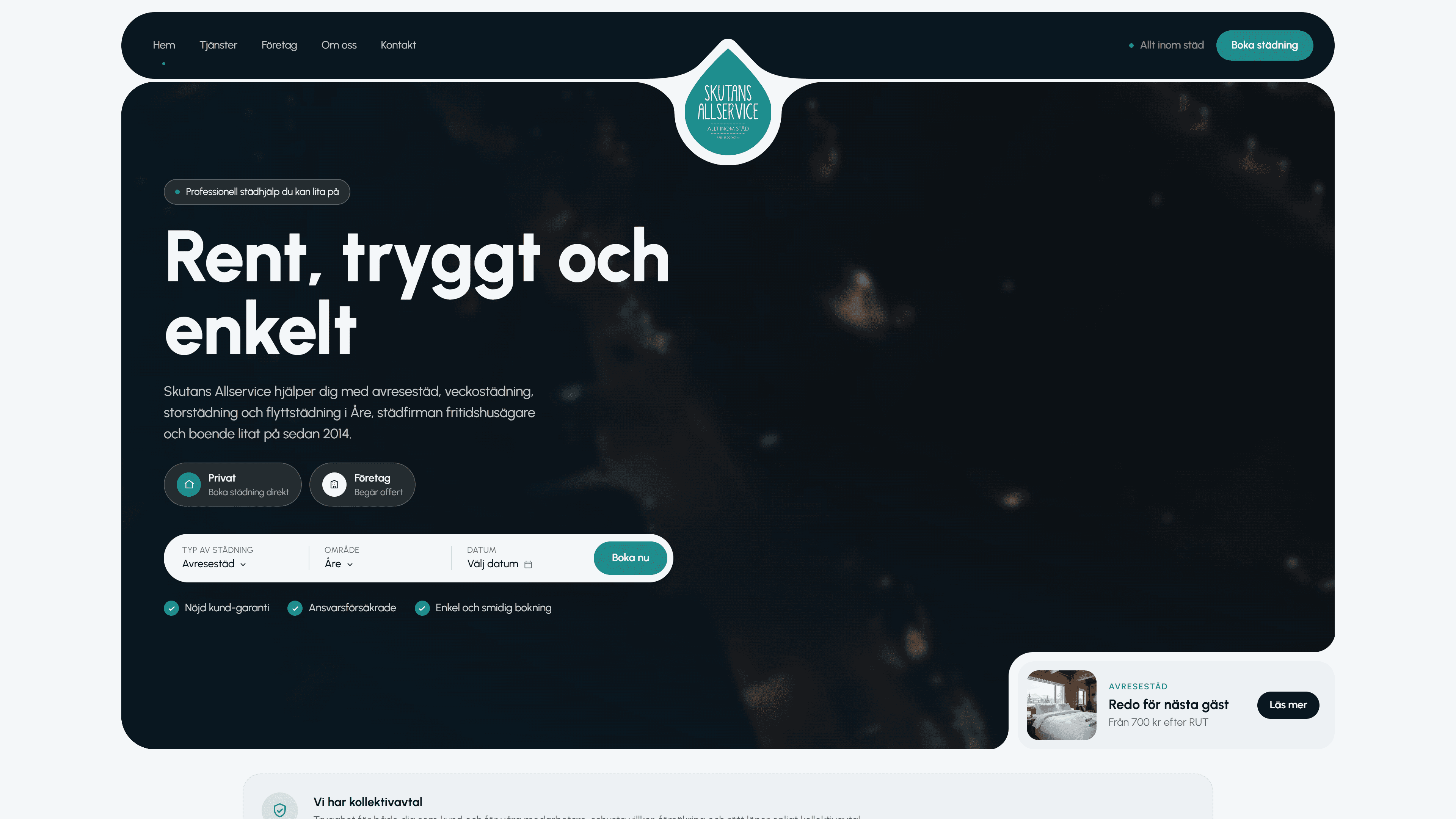 Skärmbild av Skutans Allservice